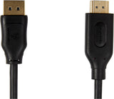  HDMI Display Cable, Uni-Directional, 4K@30Hz, 1920X1200, 1080P, Gold-Plated Plugs, 6 Foot - Pack of 10