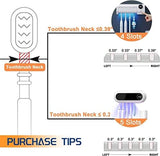 Toothbrush Sanitizer and Holder - 5 Toothbrush Slots & Timing Function - Cordless Wall Mounted Toothbrushsterlilizer Tooth Brushcleaner for Bathroom