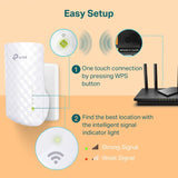 Wifi Extender with Ethernet Port, Dual Band 5Ghz/2.4Ghz , up to 44% More Bandwidth than Single Band, Covers up to 1200 Sq.Ft and 30 Devices, Signal Booster Amplifier Supports Onemesh(Re220)