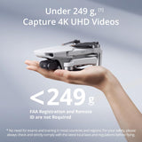 Mini 4K UHD Camera for Adults, under 249 G, 3-Axis Gimbal Stabilization, 10Km Video Transmission, Auto Return, Wind Resistance, 1 Battery for 31-Min Max Flight Time, Intelligent Flight