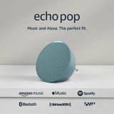 Echo Pop | Alexa Fits in Anywhere: Bedroom, Living Room, Bathroom, Office, and Small Spaces | Charcoal