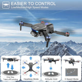 1080P HD, FPV Mini Drones for Kids Adults with 2 Batteries, Toys Gifts for Kids Beginners with One Key Take Off/Landing, Altitude Hold, 90°Adjustable Lens, 360 Flips