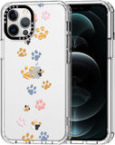 Case for Iphone 13 Pro, [Buffertech 6.6Ft Military-Grade Drop Protection] [Anti Peel off Tech] Clear TPU Bumper Phone Case Cover Design - Colorful Paw