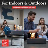 Concrete Outdoor & Indoor Fire Pit Tabletop, Smores Maker Kit, Table Top Firepit, Small Portable Mini Indoor Fireplace