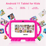 Tablet for Kids, 3GB RAM 32GB ROM, Toddler Tablet with Bluetooth, Wifi, Parental Control, Dual Camera, GMS, Shockproof Case, Kids App Pre-Installed