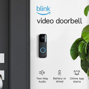 Video Doorbell | Two-Way Audio, HD Video, Motion and Chime App Alerts and Alexa Enabled — Wired or Wire-Free (Black)