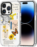 Case for Iphone 13 Pro, [Buffertech 6.6Ft Military-Grade Drop Protection] [Anti Peel off Tech] Clear TPU Bumper Phone Case Cover Design - Colorful Paw