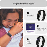 Health &-Fitness-Tracker with Stress Management, Workout Intensity, Sleep Tracking, 24/7 Heart Rate and More, Midnight Zen/Black One Size (S & L Bands Included)