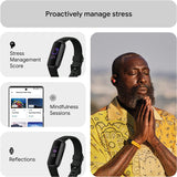 Health &-Fitness-Tracker with Stress Management, Workout Intensity, Sleep Tracking, 24/7 Heart Rate and More, Midnight Zen/Black One Size (S & L Bands Included)