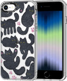 Case for Iphone 13 Pro, [Buffertech 6.6Ft Military-Grade Drop Protection] [Anti Peel off Tech] Clear TPU Bumper Phone Case Cover Design - Colorful Paw