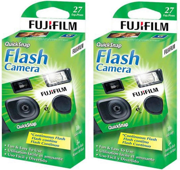 Quicksnap Flash 400 One-Time-Use Camera - 2 Pack