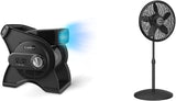 12” Pivoting High Velocity Blower Fans, 3 Speeds, 2 Accessory Outlets 120V, Black, U12104