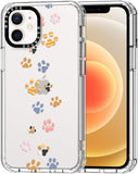 Case for Iphone 13 Pro, [Buffertech 6.6Ft Military-Grade Drop Protection] [Anti Peel off Tech] Clear TPU Bumper Phone Case Cover Design - Colorful Paw