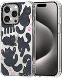 Case for Iphone 13 Pro, [Buffertech 6.6Ft Military-Grade Drop Protection] [Anti Peel off Tech] Clear TPU Bumper Phone Case Cover Design - Colorful Paw