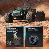 All-Terrain RC High-Speed 36 KPH 4WD Electric Vehicle with 2.4 GHz Remote Control, Waterproof Off-Road Truck, Includes Two Rechargeable Batteries