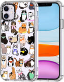 Case for Iphone 13 Pro, [Buffertech 6.6Ft Military-Grade Drop Protection] [Anti Peel off Tech] Clear TPU Bumper Phone Case Cover Design - Colorful Paw