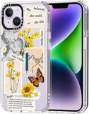Case for Iphone 13 Pro, [Buffertech 6.6Ft Military-Grade Drop Protection] [Anti Peel off Tech] Clear TPU Bumper Phone Case Cover Design - Colorful Paw