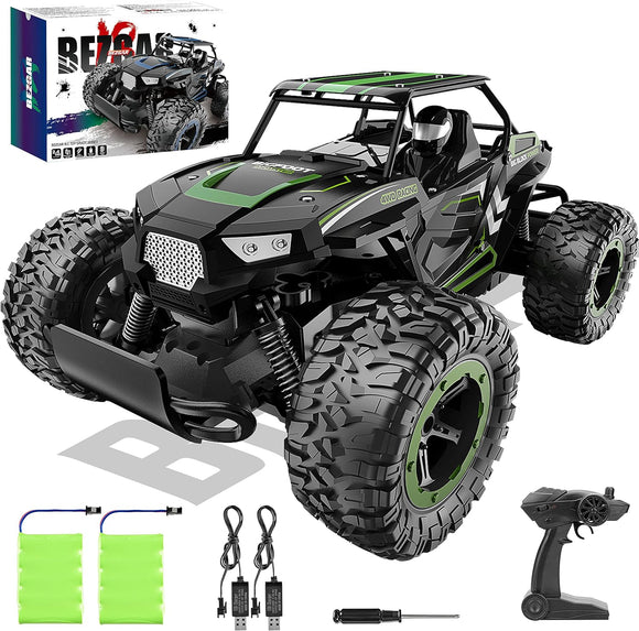RC Off-Road Vehicle - 20 Km/H 2WD All-Terrain Electric Truck with Dual Rechargeable Batteries for All Ages