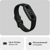 Health &-Fitness-Tracker with Stress Management, Workout Intensity, Sleep Tracking, 24/7 Heart Rate and More, Midnight Zen/Black One Size (S & L Bands Included)