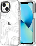 Case for Iphone 13 Pro, [Buffertech 6.6Ft Military-Grade Drop Protection] [Anti Peel off Tech] Clear TPU Bumper Phone Case Cover Design - Colorful Paw