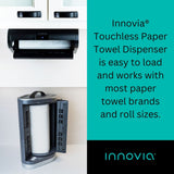 Touchless Technology. Works with Most Paper Towel Brands and Sizes. Dispenses the Number of Sheets You Need. Grey, under Cabinet Mounted.