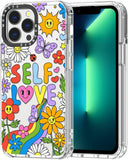 Case for Iphone 13 Pro, [Buffertech 6.6Ft Military-Grade Drop Protection] [Anti Peel off Tech] Clear TPU Bumper Phone Case Cover Design - Colorful Paw