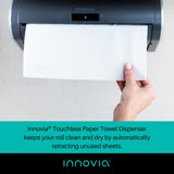 Touchless Technology. Works with Most Paper Towel Brands and Sizes. Dispenses the Number of Sheets You Need. Grey, under Cabinet Mounted.