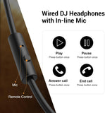 Wired over Ear Headphones Studio Monitor & Mixing DJ Stereo Headsets with 50Mm Neodymium Drivers and 1/4 to 3.5Mm Jack - Black