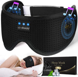 3D Sleep Mask Bluetooth Wireless Music Eye Mask, Sleeping Headphones for Side Sleepers Sleep Mask with Bluetooth Headphones Ultra-Thin Stereo Speakers Perfect for Sleeping