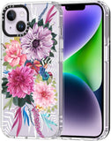 Case for Iphone 13 Pro, [Buffertech 6.6Ft Military-Grade Drop Protection] [Anti Peel off Tech] Clear TPU Bumper Phone Case Cover Design - Colorful Paw