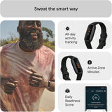 Health &-Fitness-Tracker with Stress Management, Workout Intensity, Sleep Tracking, 24/7 Heart Rate and More, Midnight Zen/Black One Size (S & L Bands Included)