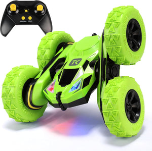 RC Stunt Car - Double-Sided 360-Degree Flip and Rotation, Green