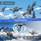 1080P HD, FPV Mini Drones for Kids Adults with 2 Batteries, Toys Gifts for Kids Beginners with One Key Take Off/Landing, Altitude Hold, 90°Adjustable Lens, 360 Flips