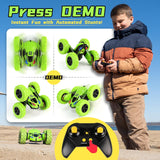 RC Stunt Car - Double-Sided 360-Degree Flip and Rotation, Green