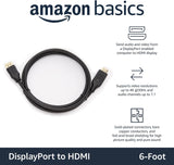  HDMI Display Cable, Uni-Directional, 4K@30Hz, 1920X1200, 1080P, Gold-Plated Plugs, 6 Foot - Pack of 10