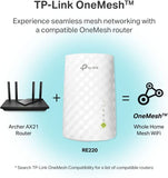 Wifi Extender with Ethernet Port, Dual Band 5Ghz/2.4Ghz , up to 44% More Bandwidth than Single Band, Covers up to 1200 Sq.Ft and 30 Devices, Signal Booster Amplifier Supports Onemesh(Re220)