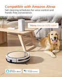 Robot Vacuum and Mop Combo, Works with 2.4G Wifi, Alexa/App/Remote Control, Automatic Self-Charging Robotic Vacuum Cleaner, for Pet Hair, Hard Floor, Low Carpet (V5S Pro Upgraded)