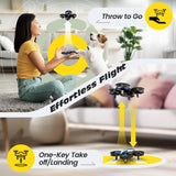 Mini Drone Nano Quadcopter Indoor Small Helicopter Plane with Auto Hovering, 3D Flips, Headless Mode and 3 Batteries, Great Gift Toy for Boys and Girls, Blue