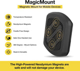 Magnetic Car Phone Mount - Secure and Convenient Dashboard Phone Holder with 360° Adjustable Magnet Head - Universal and Compatible with Iphone, Samsung, and All Devices