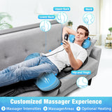 Back Massager with Heat & Compress,Vibrating Massage Seat Cushion for Home or Office Chair Use,Electric Body Massager Helps Relieve Stress and Fatigue for Neck,Back and Hips
