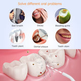 Teeth Cleaner 330ML 3 Modes Portable Dental Oral Irrigator USB Rechargeable Electric Dental Flosser for Teeth Braces Bridges Care Home Travel