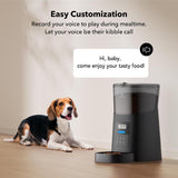 Automatic Dog Dry Food Dispenser for Large Breed with Lock Lid for Naughty Pet, Timed Cat Feeder Low Food LED Indication with Anti-Clog Design up to 50 Portion & 6 Meals Daily