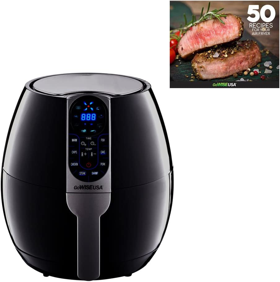 GoWISE USA 7-Quart Steam Air Fryer - with Touchscreen Display with 8  cooking presets + 100 Recipes