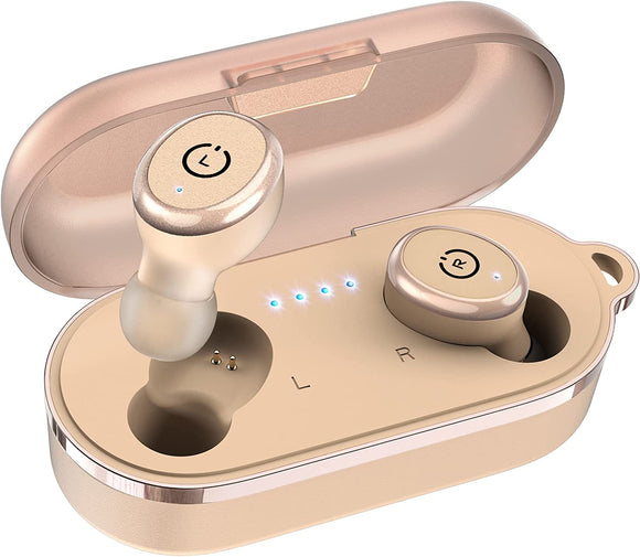 5.3 Wireless Earbuds with Wireless Charging Case IPX8 Waterproof Stereo Headphones in Ear Built in Mic Headset Premium Sound with Deep Bass for Sport Khaki