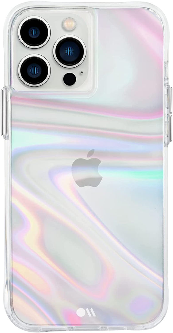 Iphone 13 Pro Case - Soap Bubble [10FT Drop Protection] [Wireless Charging Compatible] Luxury Cover with Iridescent Swirl Effect for Iphone 13 Pro 6.1
